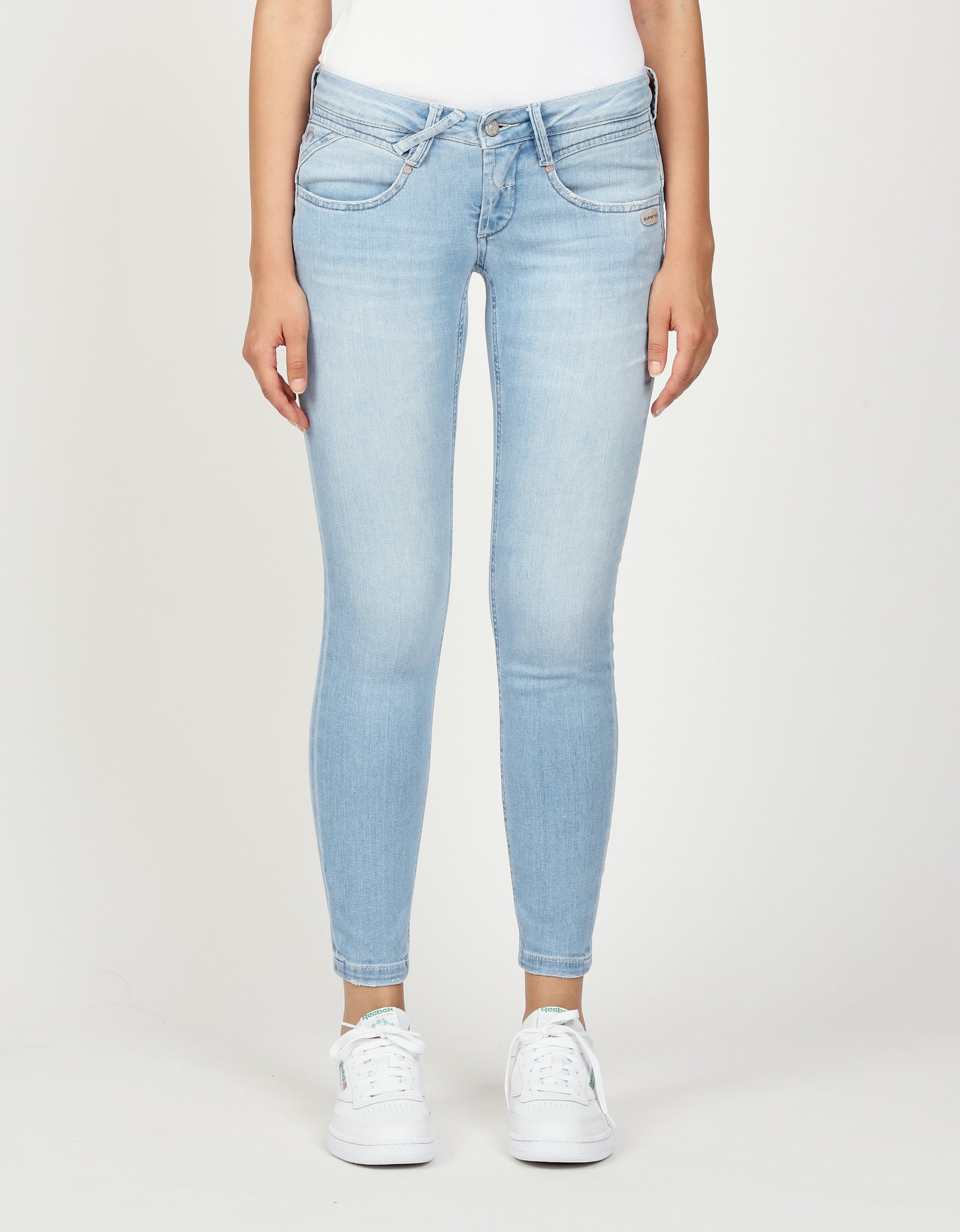 GANG Damen Jeans 94NENA CROPPED - skinny fit Jeans summer light