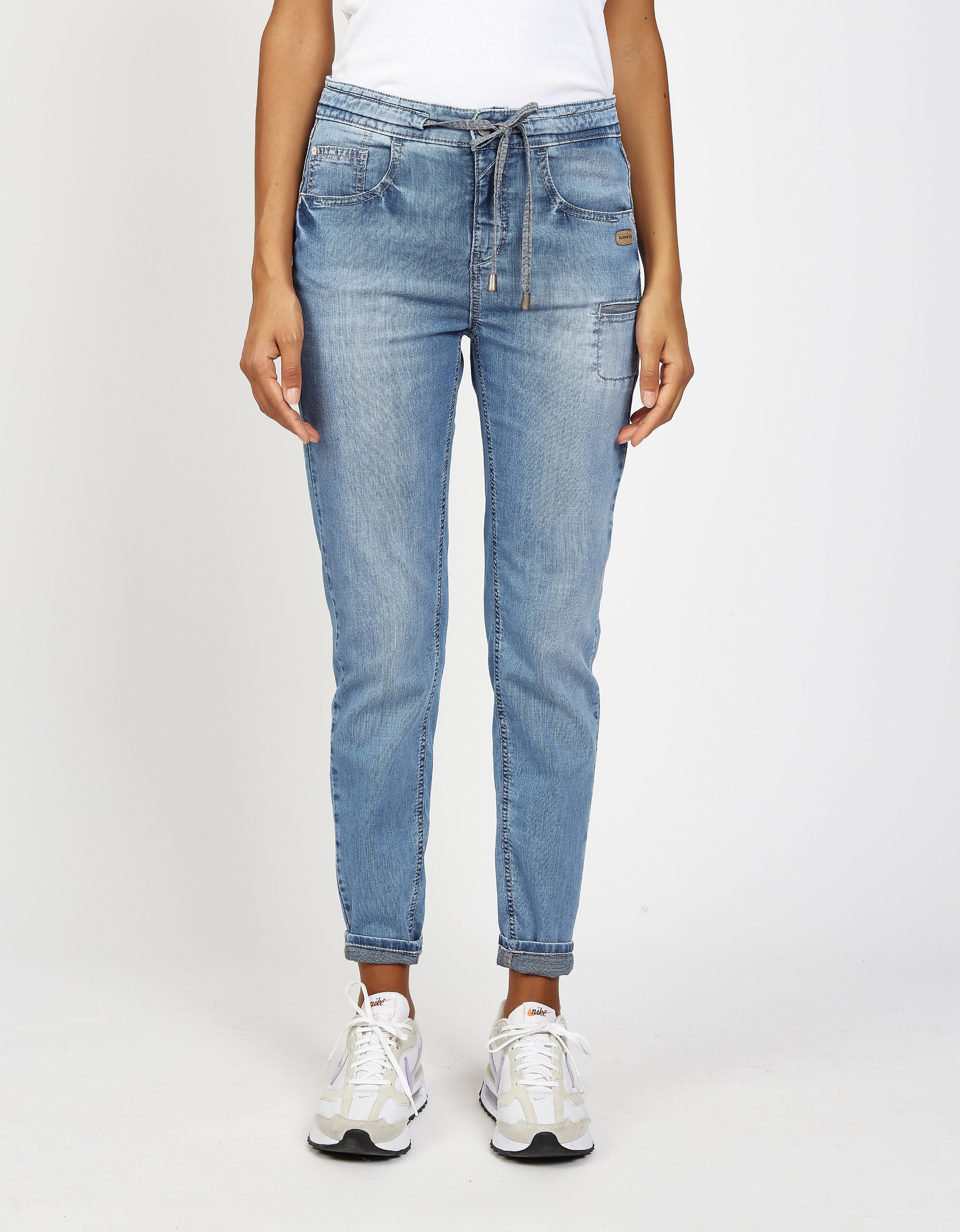 GANG Damen Jeans 94AMELIE JOGGER - relaxed fit Jeans bright royal