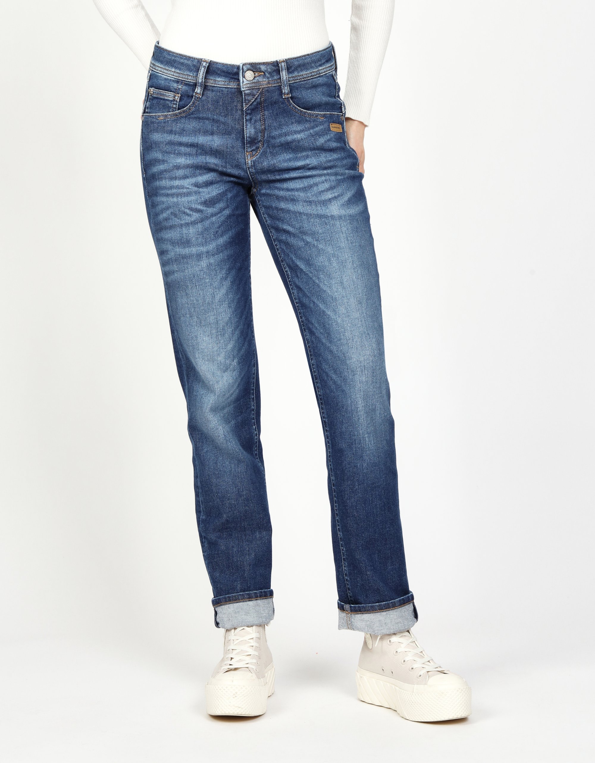 GANG Damen Jeans 94AMELIE STRAIGHT - straight fit Jeans shady indigo