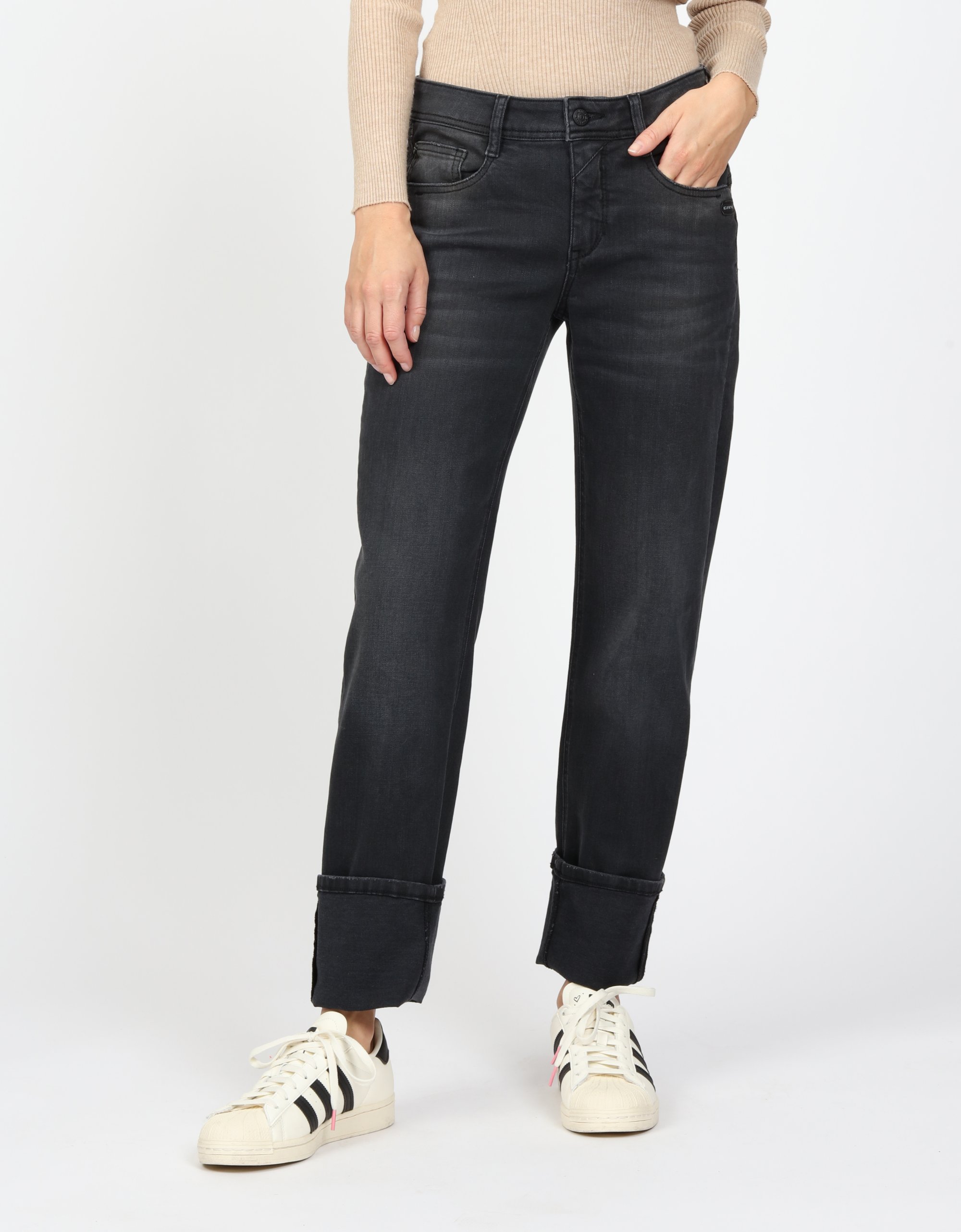 GANG Damen Jeans 94AMELIE STRAIGHT - straight fit Jeans worn black