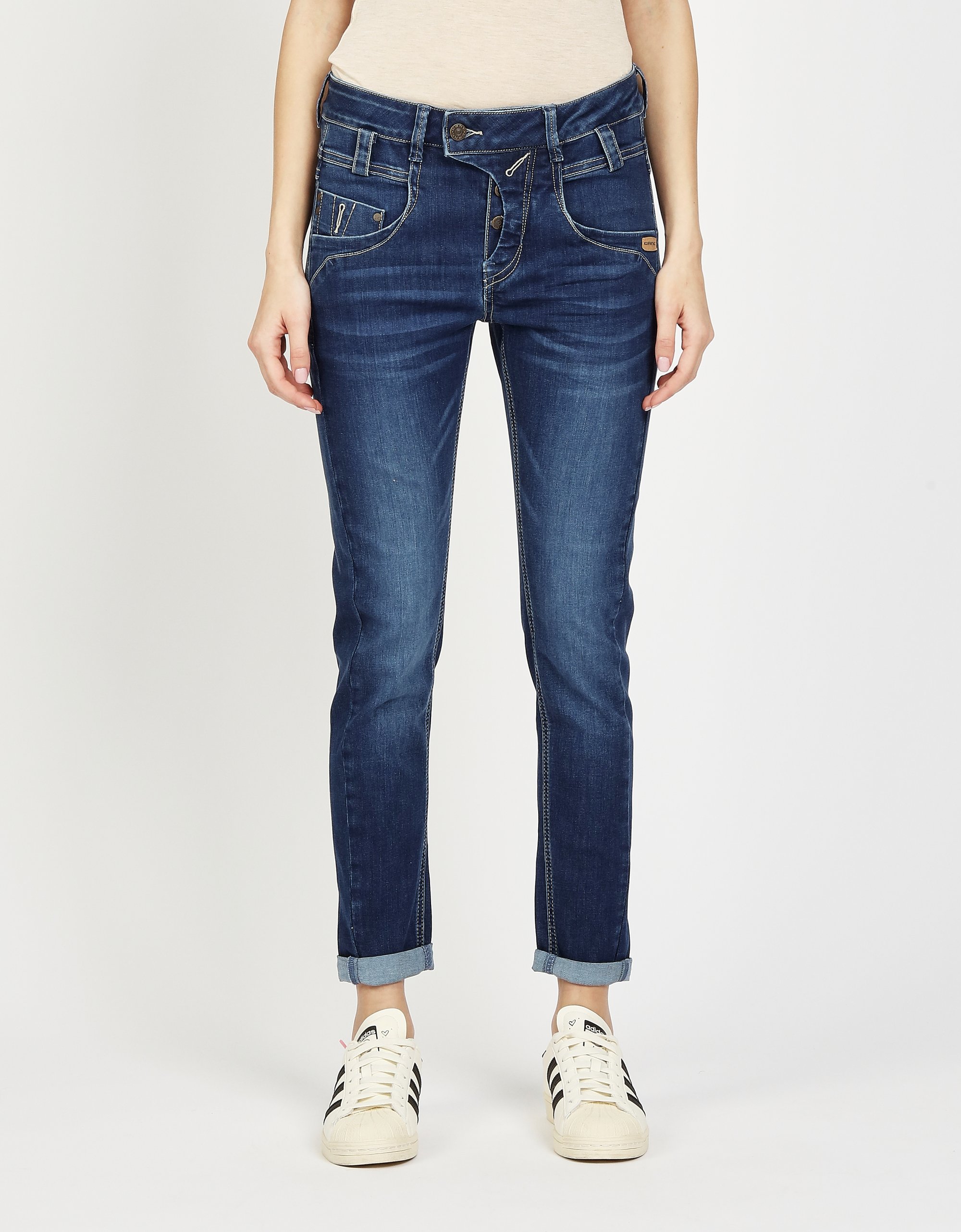GANG Damen Jeans 94MARGE - slim fit Jeans deep mid wash