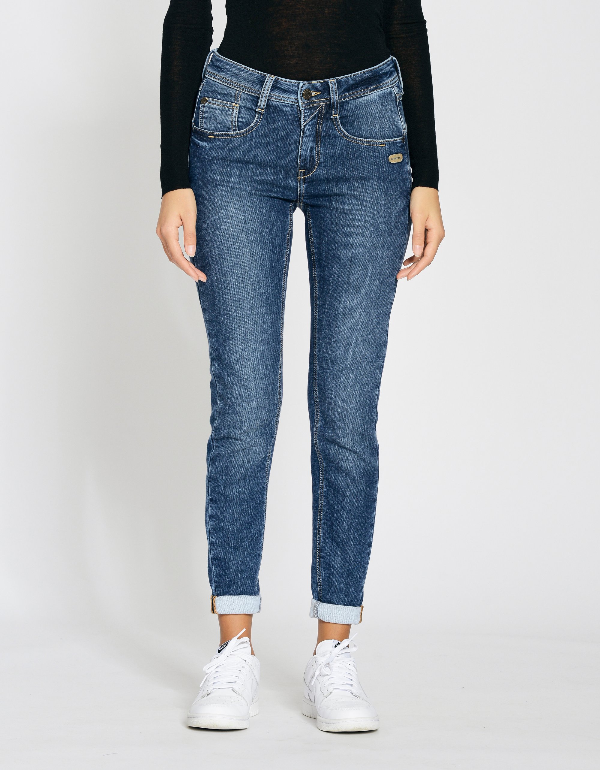 GANG Damen Jeans 94AMELIE - relaxed fit Jeans authentic vintage wash