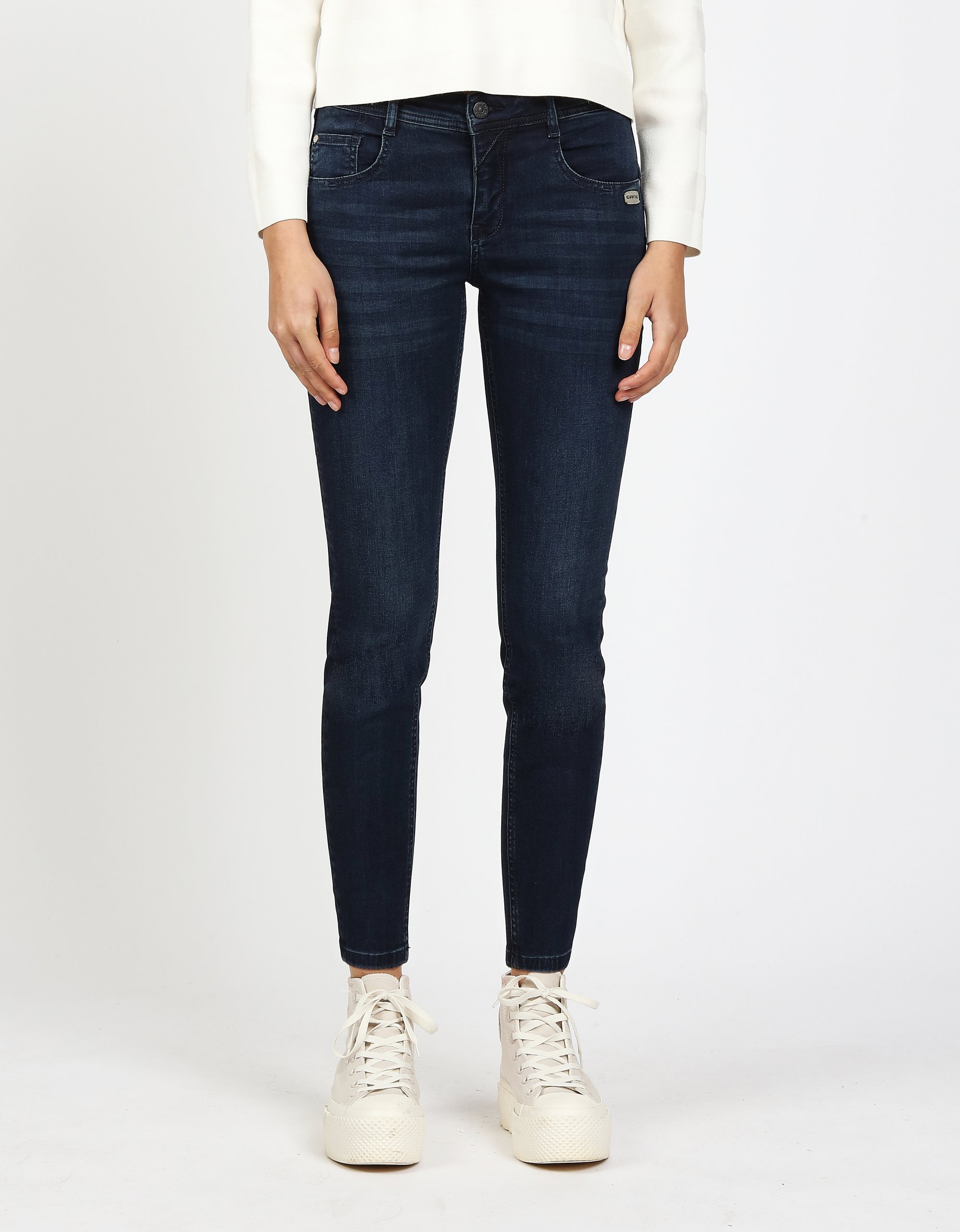 GANG Damen Jeans 94AMELIE - relaxed fit Jeans bluenight wash