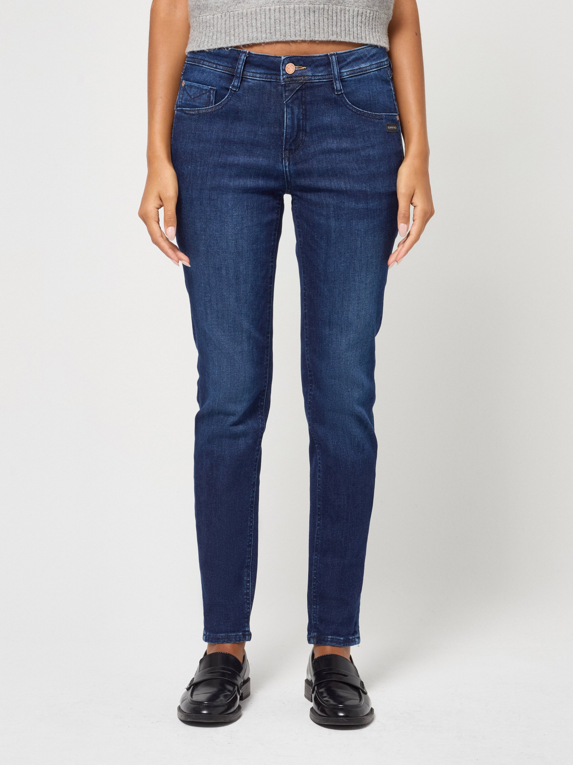 GANG Damen Jeans 94AMELIE - relaxed fit Jeans true indigo