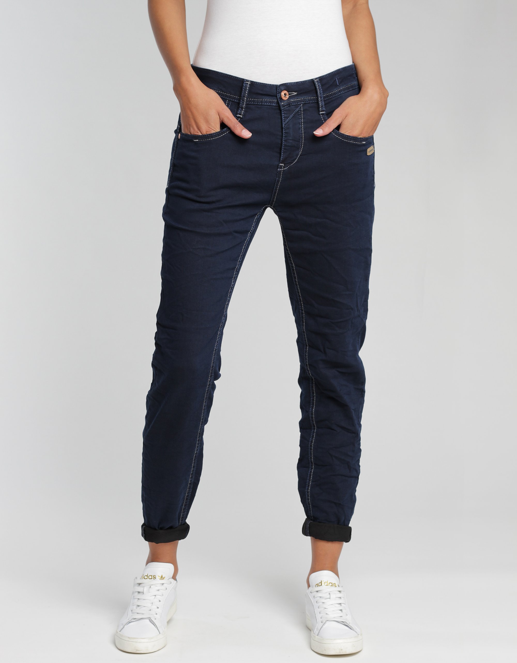 GANG Damen Jeans 94AMELIE - relaxed fit Jeans midnight basic