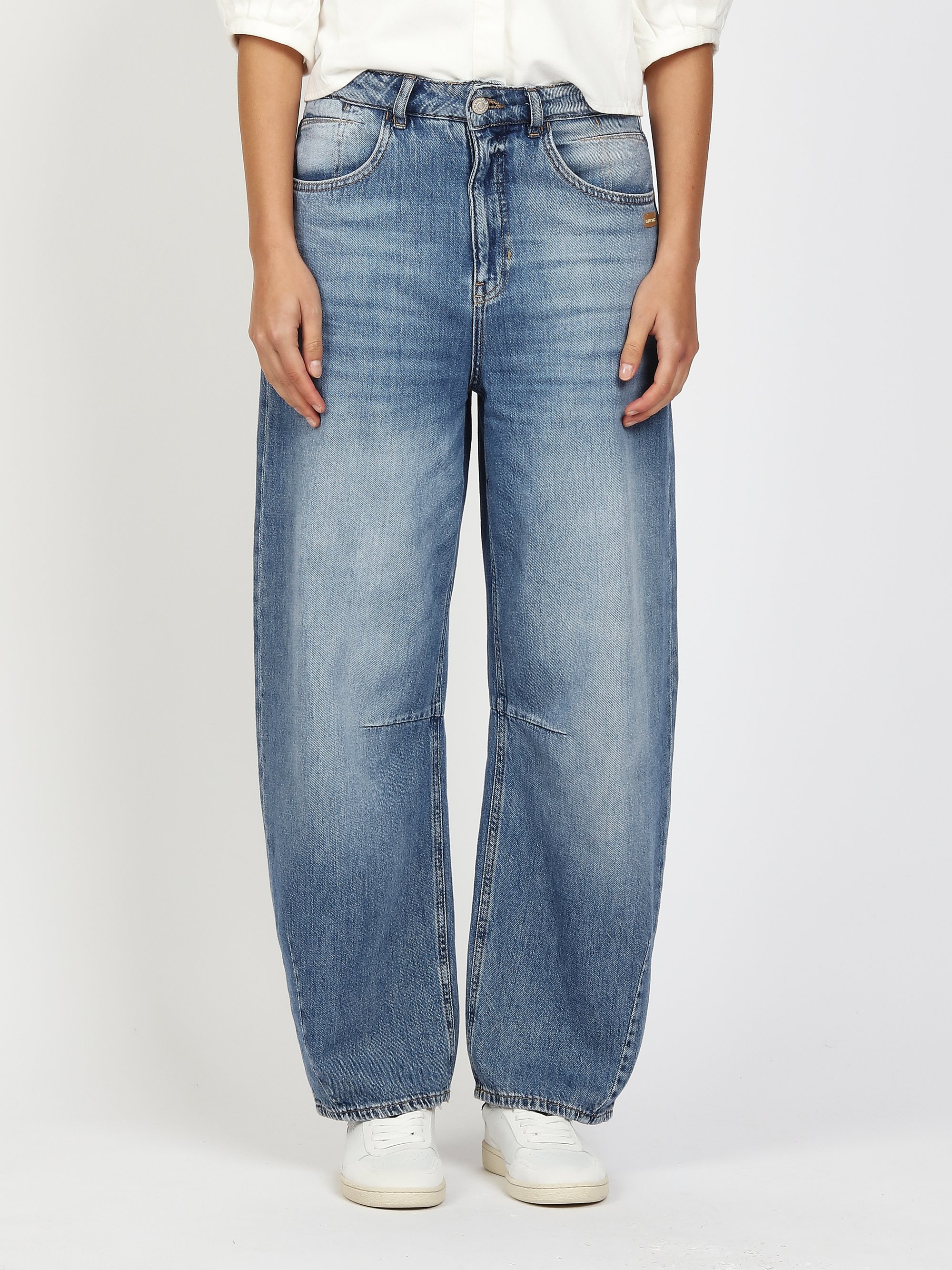 GANG Damen Jeans 94SARINA - baggy fit Jeans authentic waterlines
