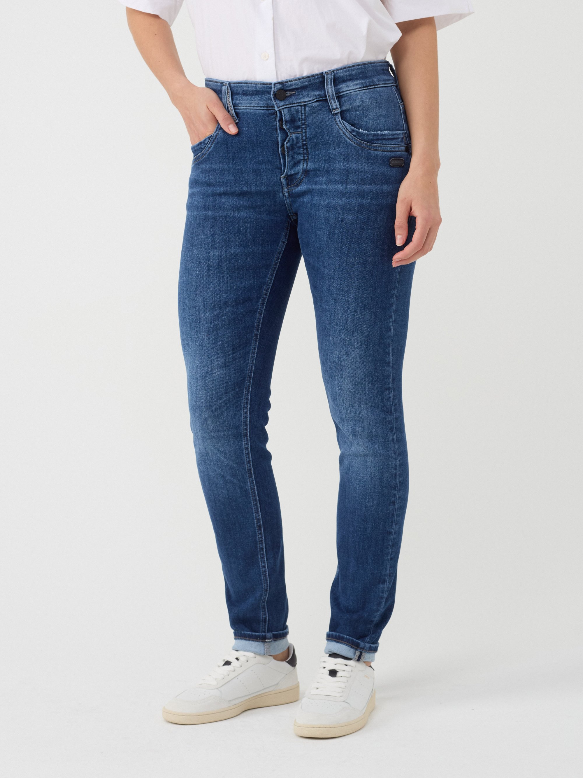 GANG Damen Jeans 94GERDA - relaxed fit Jeans precious wash