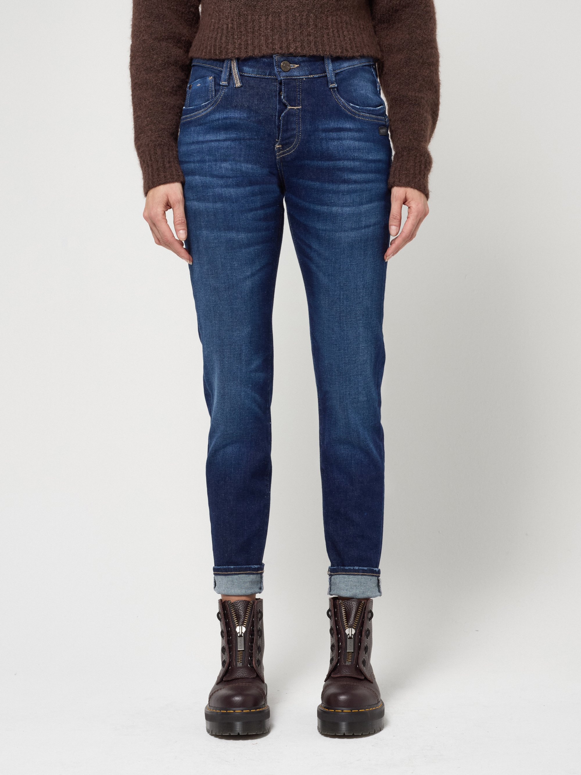 GANG Damen Jeans 94GERDA - relaxed fit Jeans easy dark blue