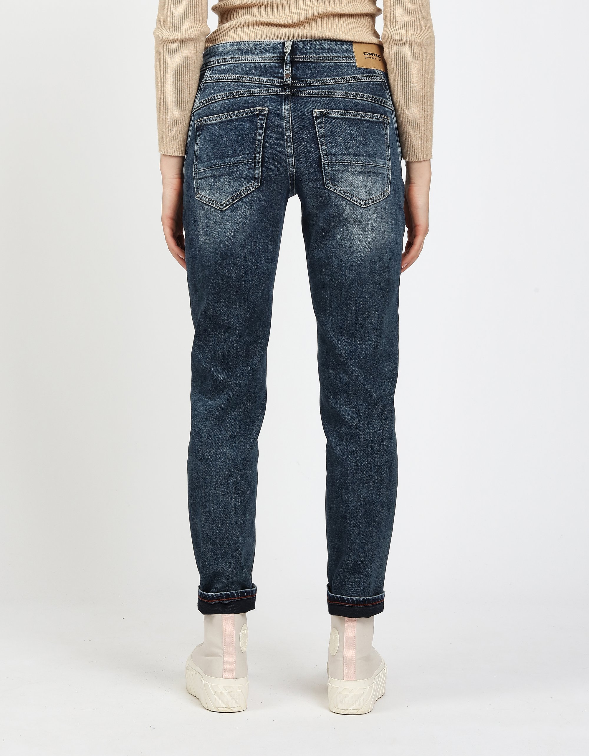 GANG Damen Jeans 94ADELA - relaxed fit Jeans blue-black vint