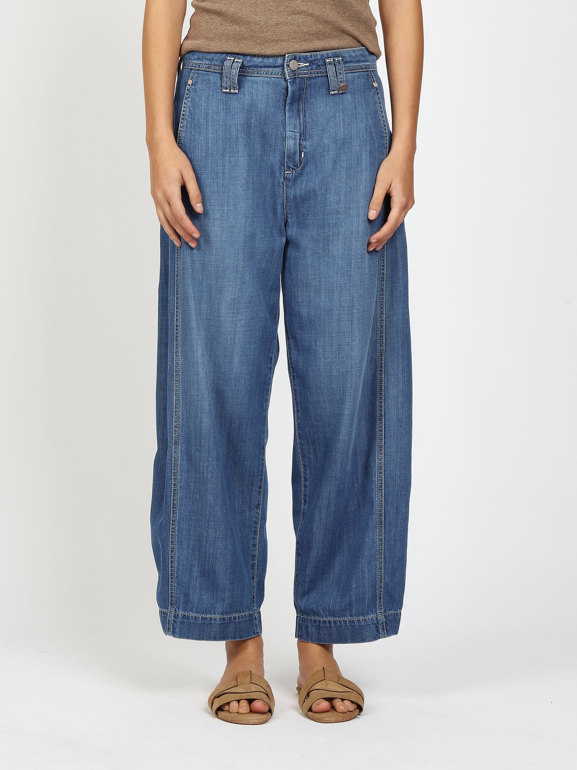 GANG Damen Jeans 94SINA CHINO - baggy fit Jeans essential wash