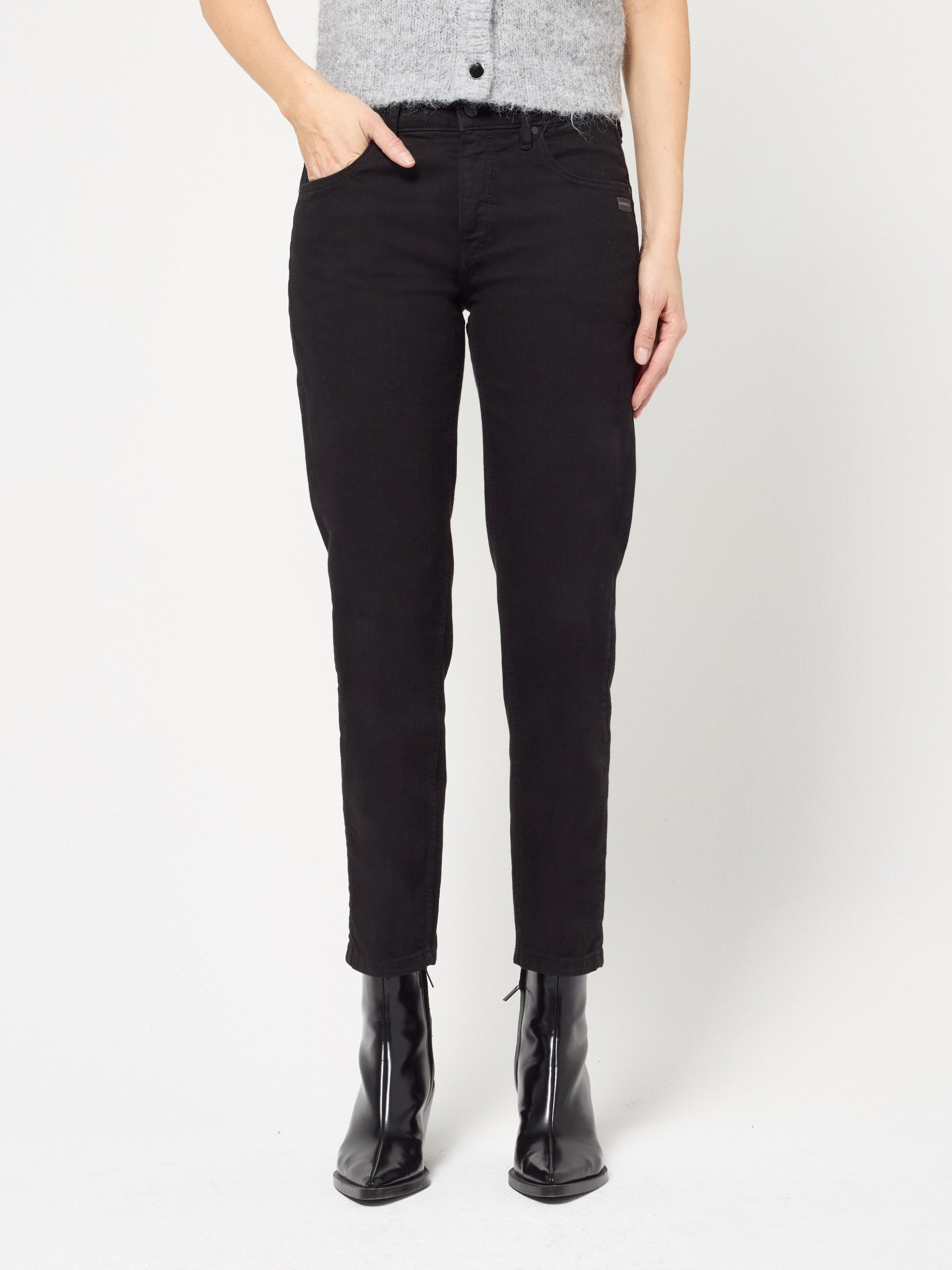 GANG Damen Jeans 94NADIA CROPPED - boyfriend fit Jeans black