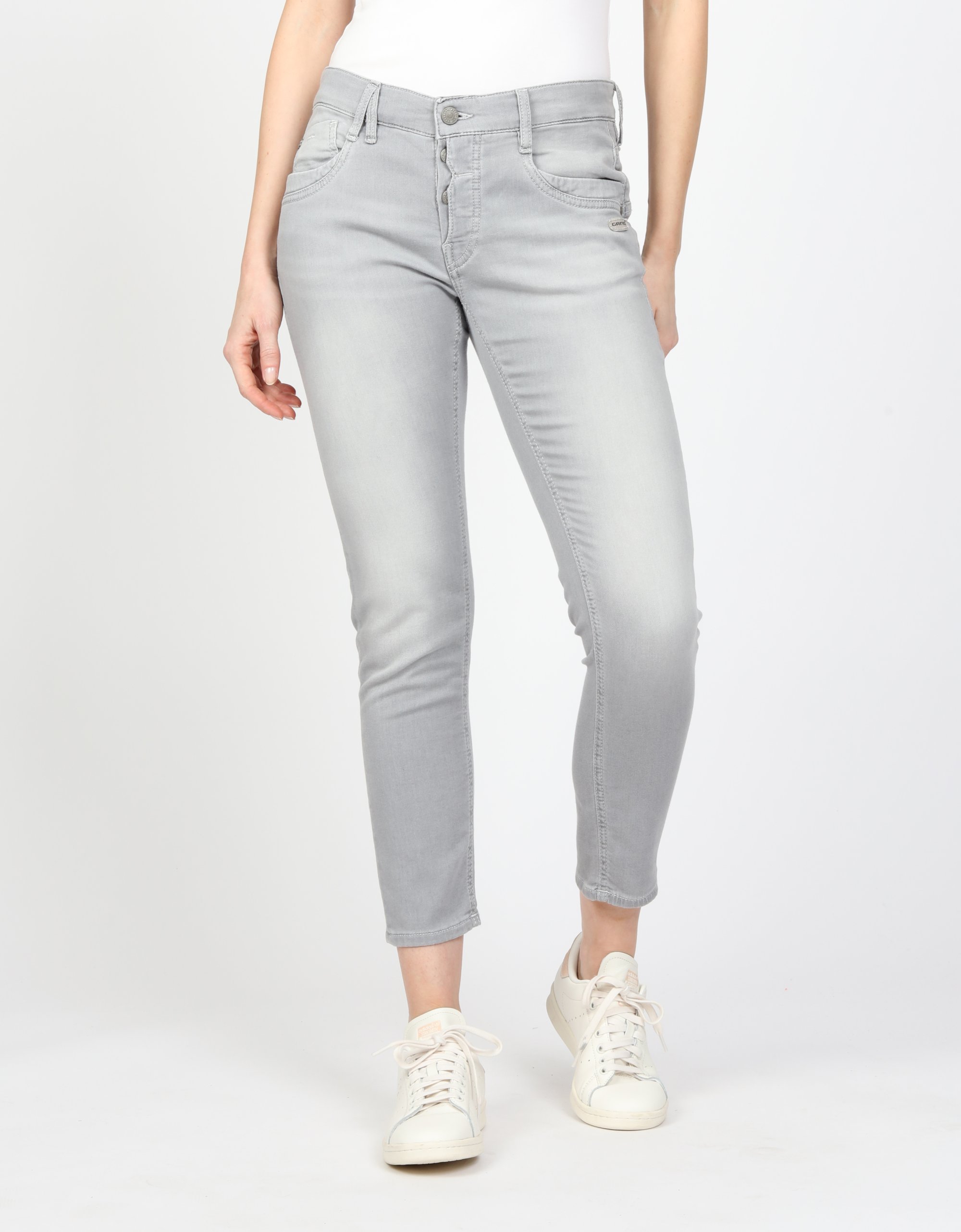 GANG Damen Jeans 94GERDA CROPPED - relaxed fit Jeans ice grey vint
