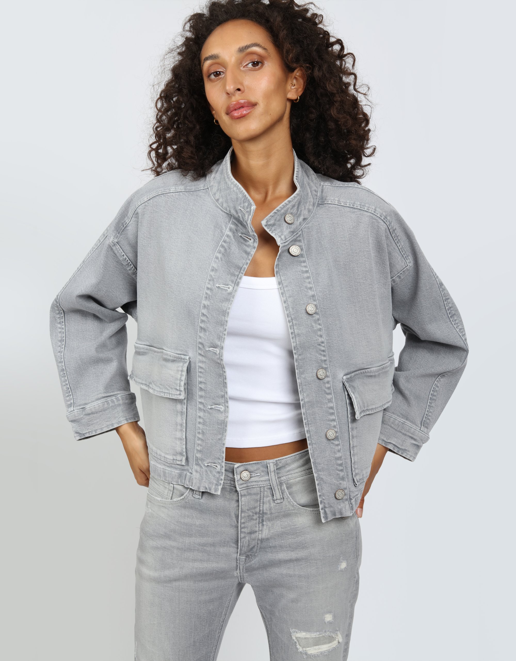 GANG Damen Jacken 94LOLA JACKET - wide fit pure grey