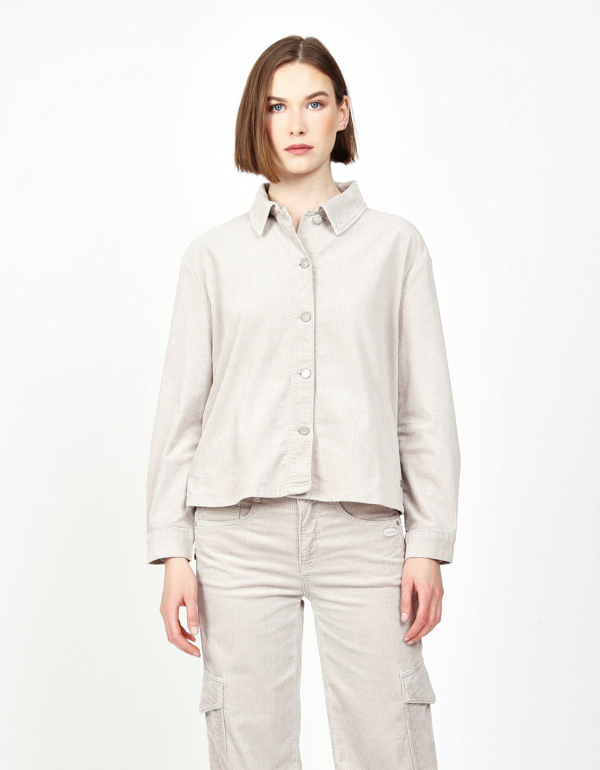 GANG Damen Jacken 94NORI SHIRT - oversized fit silver grey