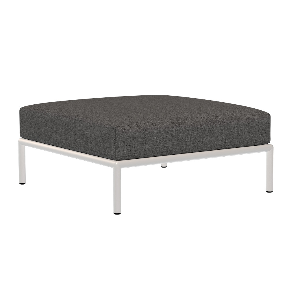 Houe LEVEL Ottoman Kissen: Dark grey. Gestell: Muted white