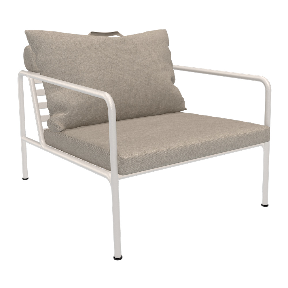 Houe AVON Loungesessel Kissen: Ash. Gestell: Muted white