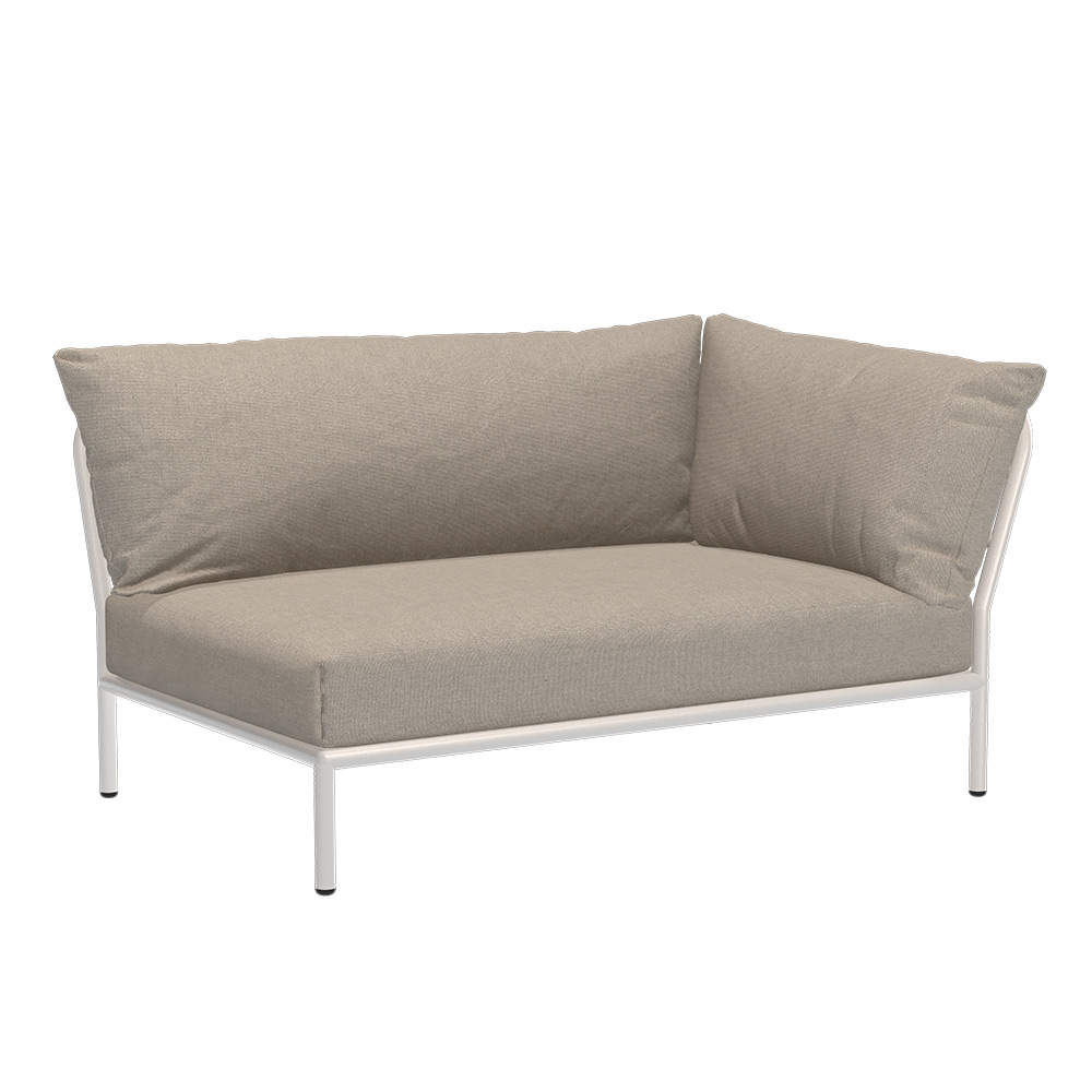 Houe LEVEL 2 Ecke, rechts Kissen: Ash. Gestell: Muted white