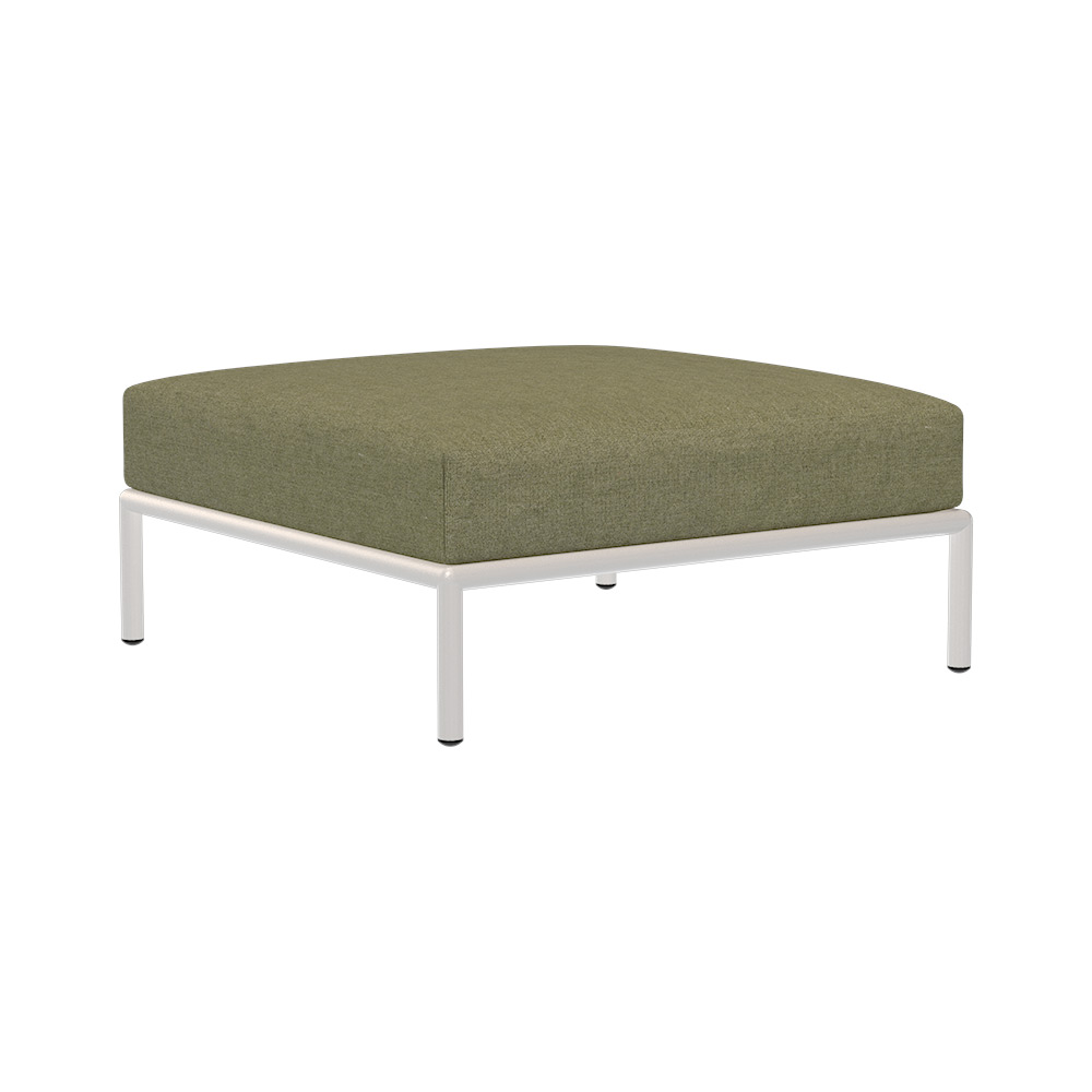 Houe LEVEL 2 Ottoman Kissen: Leaf. Gestell: Muted white