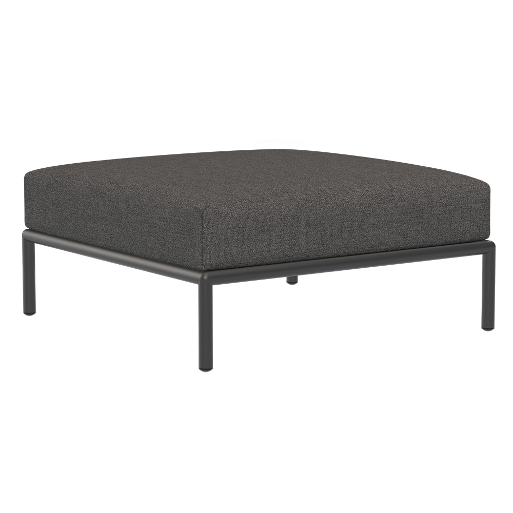 Houe LEVEL 2 Ottoman Kissen: Dark grey. Gestell: Muted white