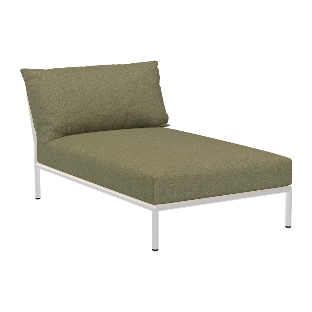 Houe LEVEL 2 Chaiselong Kissen: Leaf. Gestell: Muted white