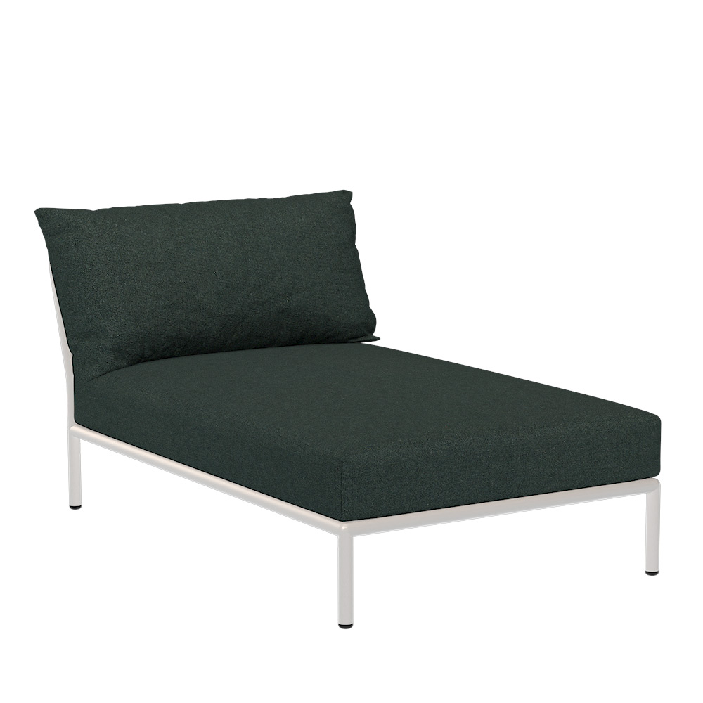 Houe LEVEL 2 Chaiselong Kissen: Alpine. Gestell: Muted white