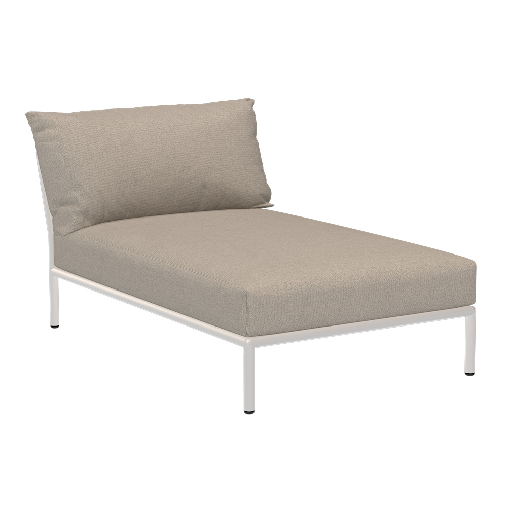 Houe LEVEL 2 Chaiselong Kissen: Ash. Gestell: Muted white