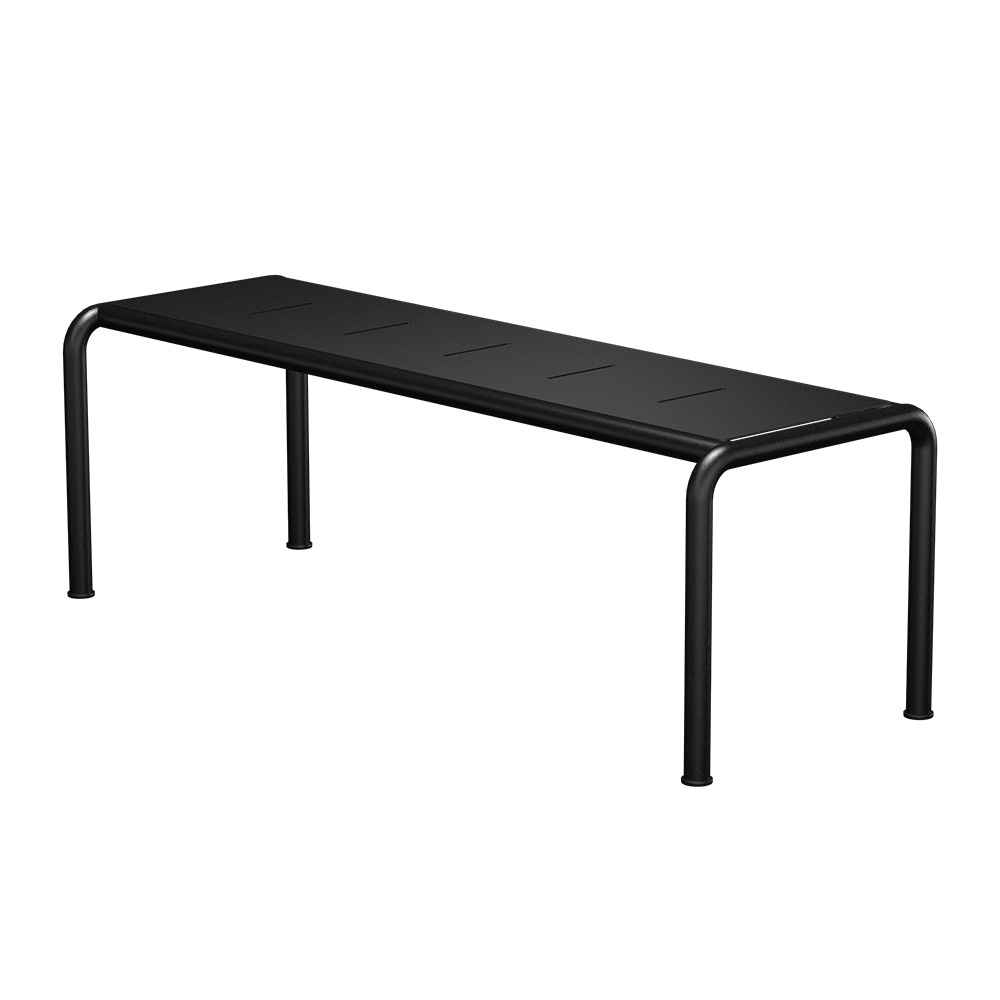Houe AVANTI Bank, medium Sitz: Black aluminum. Gestell: Black