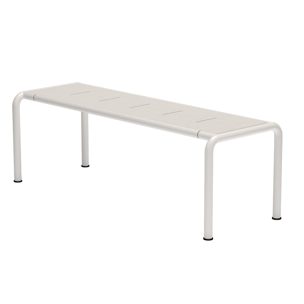 Houe AVANTI Bank, medium Sitz: Muted white aluminum. Gestell: Muted white