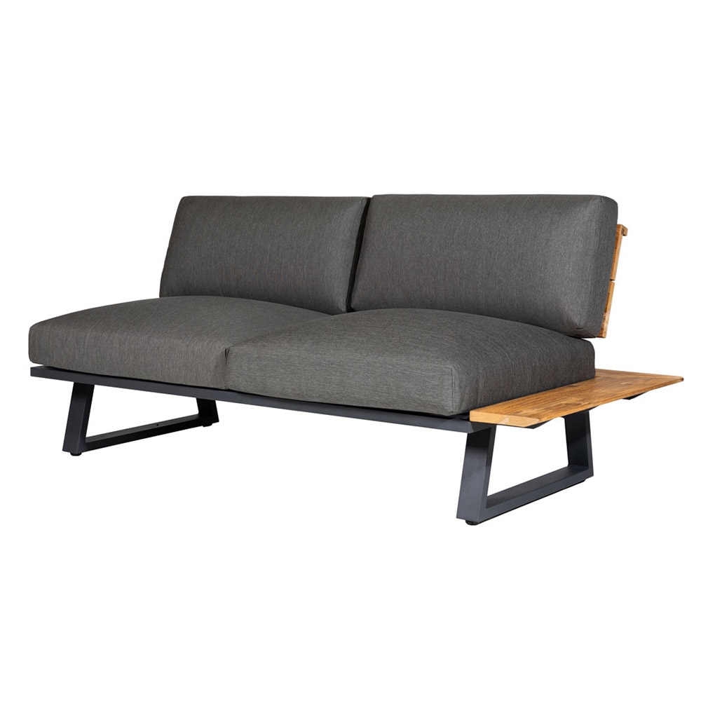 Diamond Garden Nora Modullounge Sun & Rain -lange Ecke rechts- Aluminium/Teak inkl, Sitz- und Rückenkissen