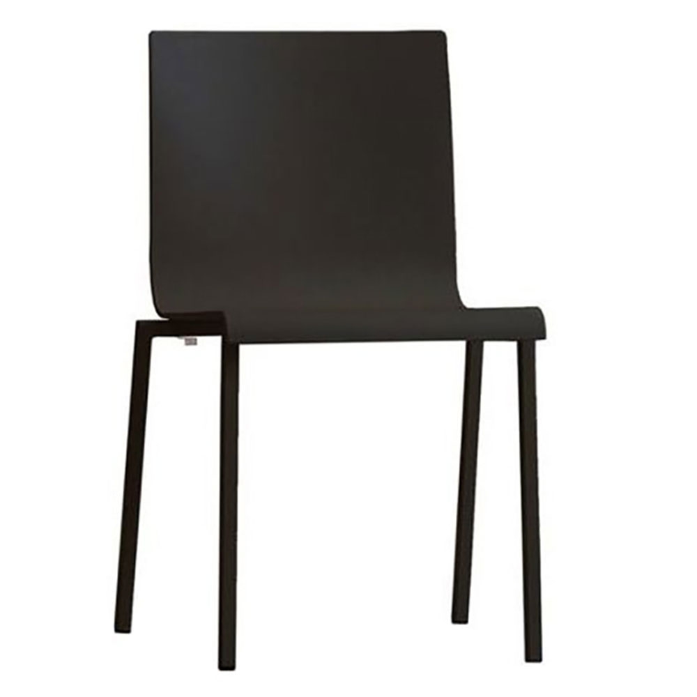 Jan Kurtz Stuhl KUADRA XL, Gestell: Stahlrohr lackiert, Sitzschale: Technopolymer schwarz AUSSTELLER