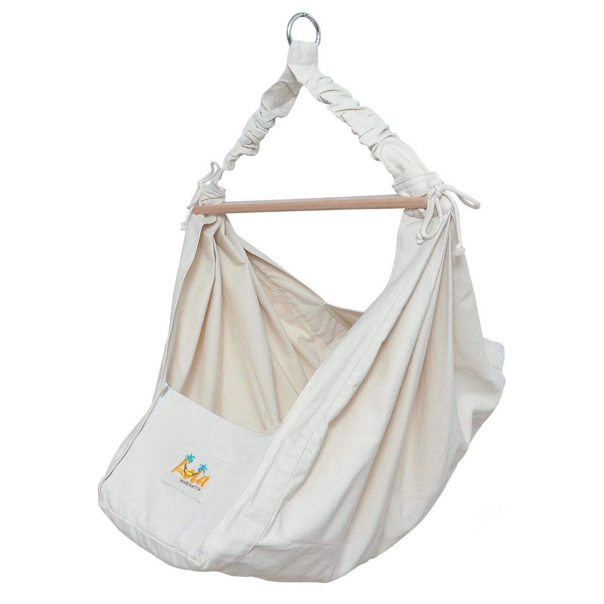 Lola Babyhängematte Babywiege YoYo natur Set mit Thermomatratze