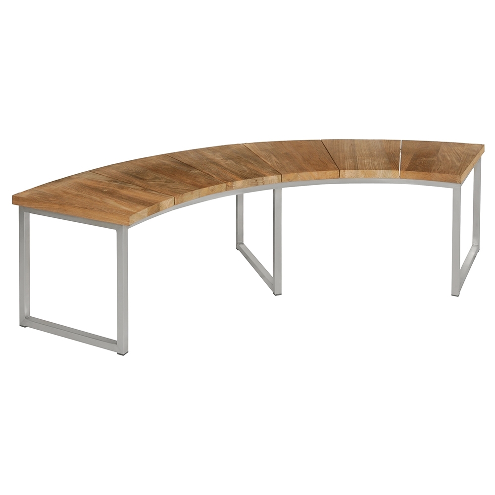 ZEBRA Bank Onyx aus Edelstahl und recycelt Teak