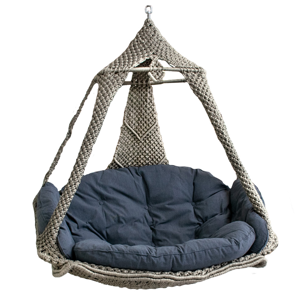 Hängesofa Lola Nido Royal Platin outdoor mit Kissen Noire