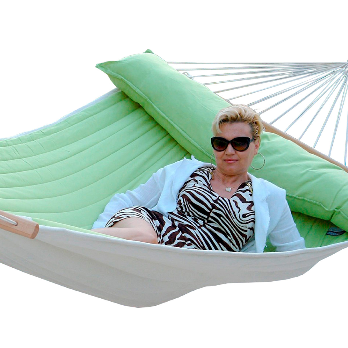 Lola Luxus Stab Hängematte gefüttert American Hammock Lifestyle KIWI mit Kissen