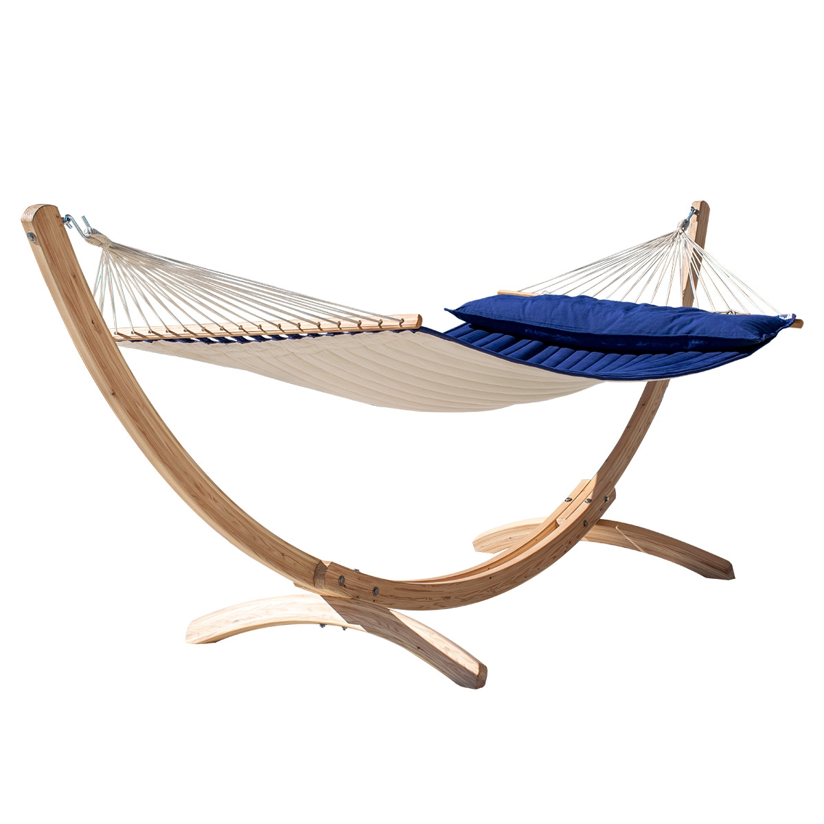 Familien-Stabhängematte American-Hammock Ocean mit Holzgestell aus Lärche Ares-Arc