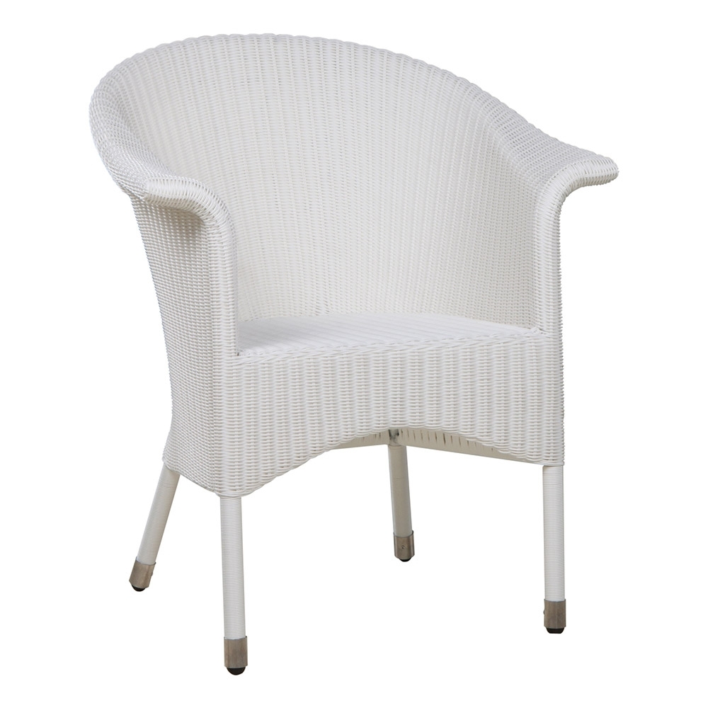 Zebra Sessel Hastings silkwhite, Aluminiumrahmen, 2,5mm Rundgeflecht silkwhite