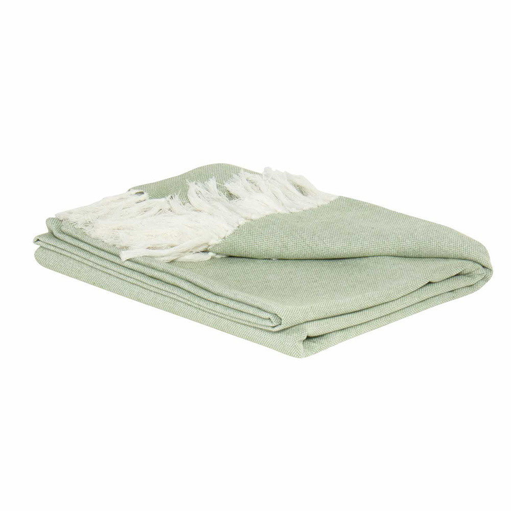 Schöner Wohnen LAMIS Plaid Outdoor-Decke olive AGORA® Allwetterstoff / 5 Jahre Garantie