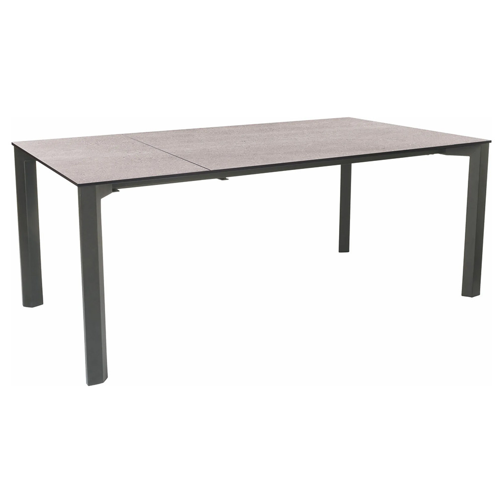Stern Ausziehtisch 160/210x100 cm Penta Aluminium graphit Tischplatte Silverstar Stone light