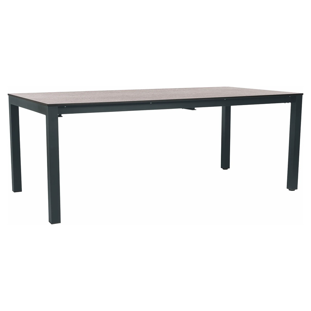 Stern Ausziehtisch 200/250x100 cm Aluminium anthrazit Tischplatte Silverstar Stone light