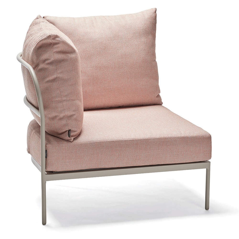 Stern Eckelement Coco Lounge Aluminium greige Kissen 100% Polyacryl Lychee