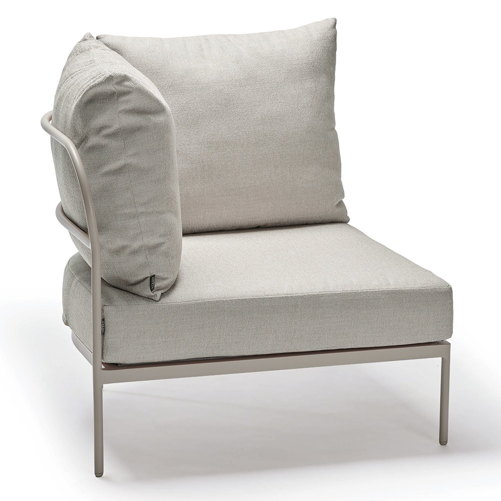 Stern Eckelement Coco Lounge Aluminium greige Kissen 100% Polyacryl Macchiato