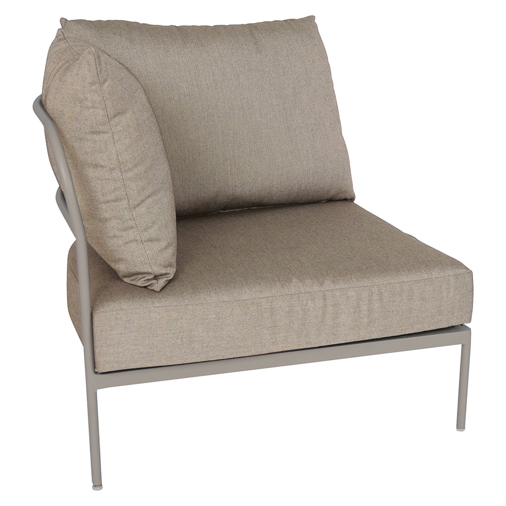 Stern Eckelement Coco Lounge Aluminium greige Kissen 100% Polyacryl Muskat