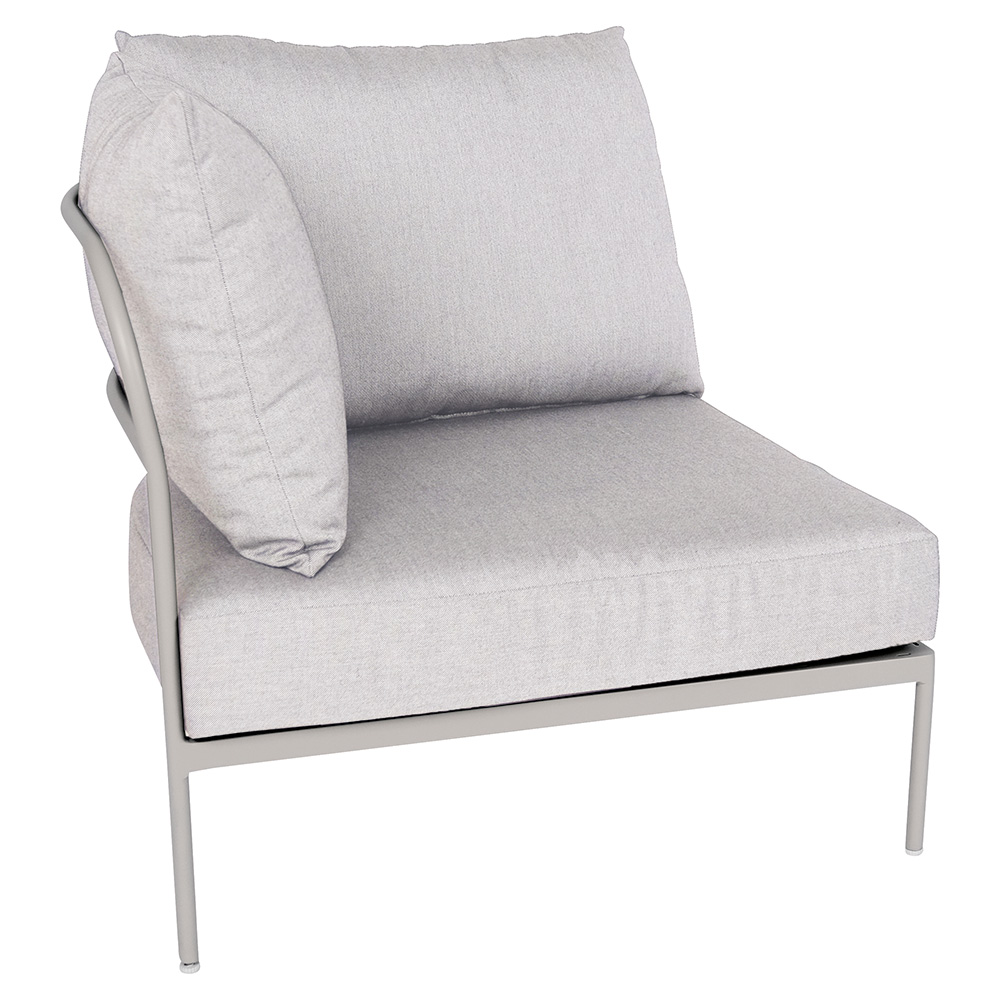 Stern Eckelement Coco Lounge Aluminium greige Kissen 100% Polyacryl Vanilla