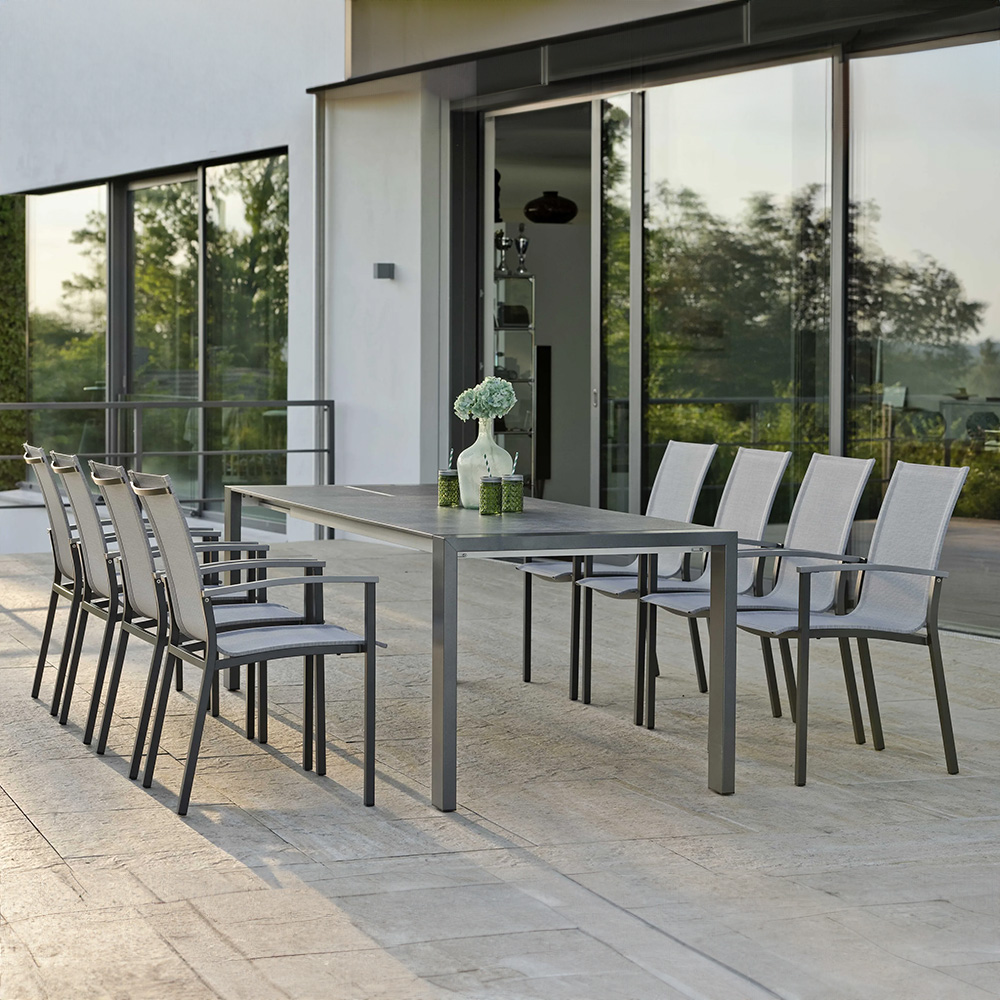 Stern Evoee Gartenmöbel Set 9-tlg. mit Select Ausziehtisch 200 (260)