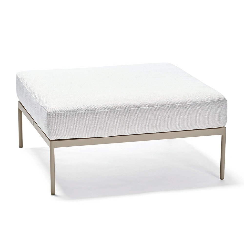 Stern Hocker Coco Lounge Aluminium greige Kissen 100% Polyacryl Ivory
