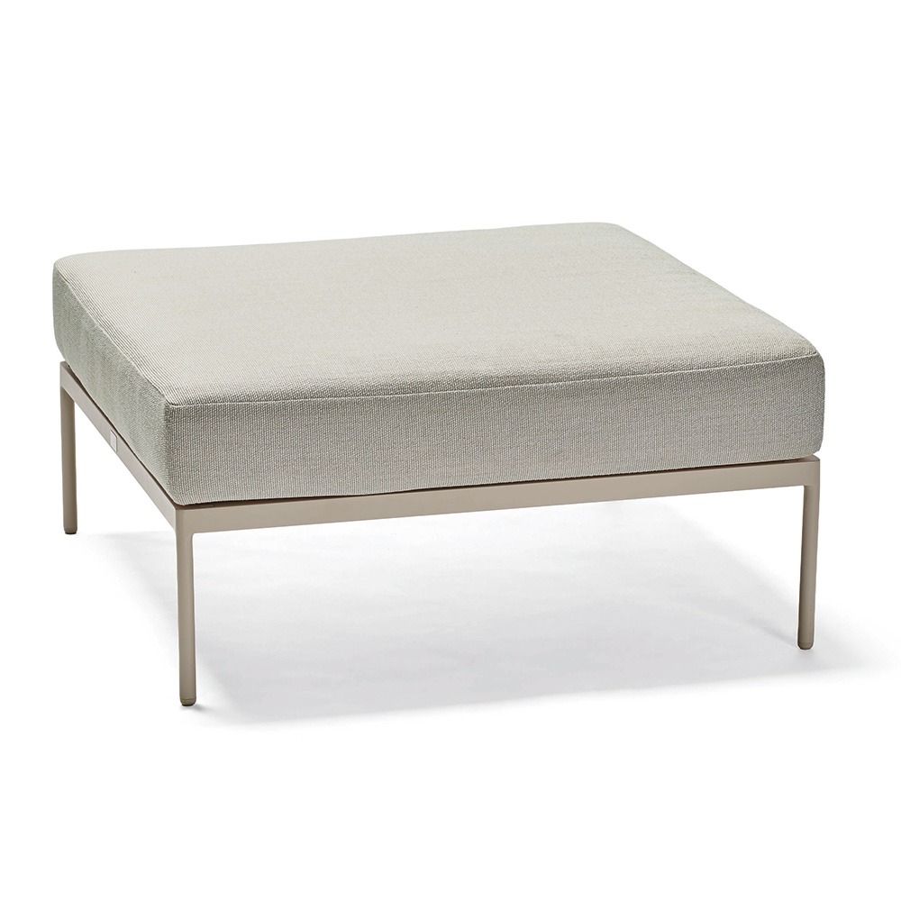 Stern Hocker Coco Lounge Aluminium greige Kissen 100% Polyacryl Macchiato