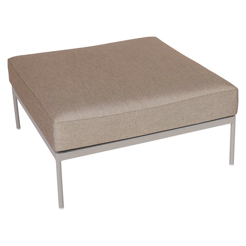 Stern Hocker Coco Lounge Aluminium greige Kissen 100% Polyacryl Muskat
