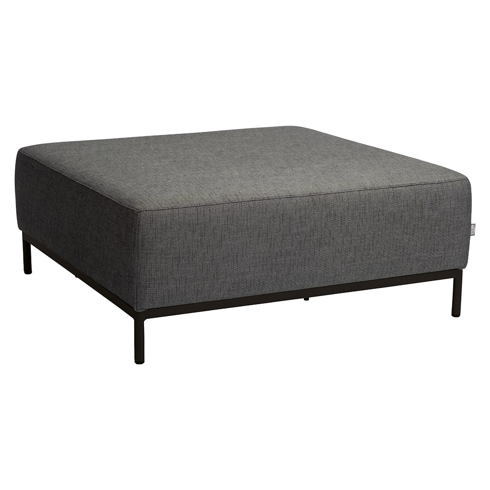 Stern Hocker Taavi Aluminium schwarz matt Bezug Outdoorstoff seidenschwarz