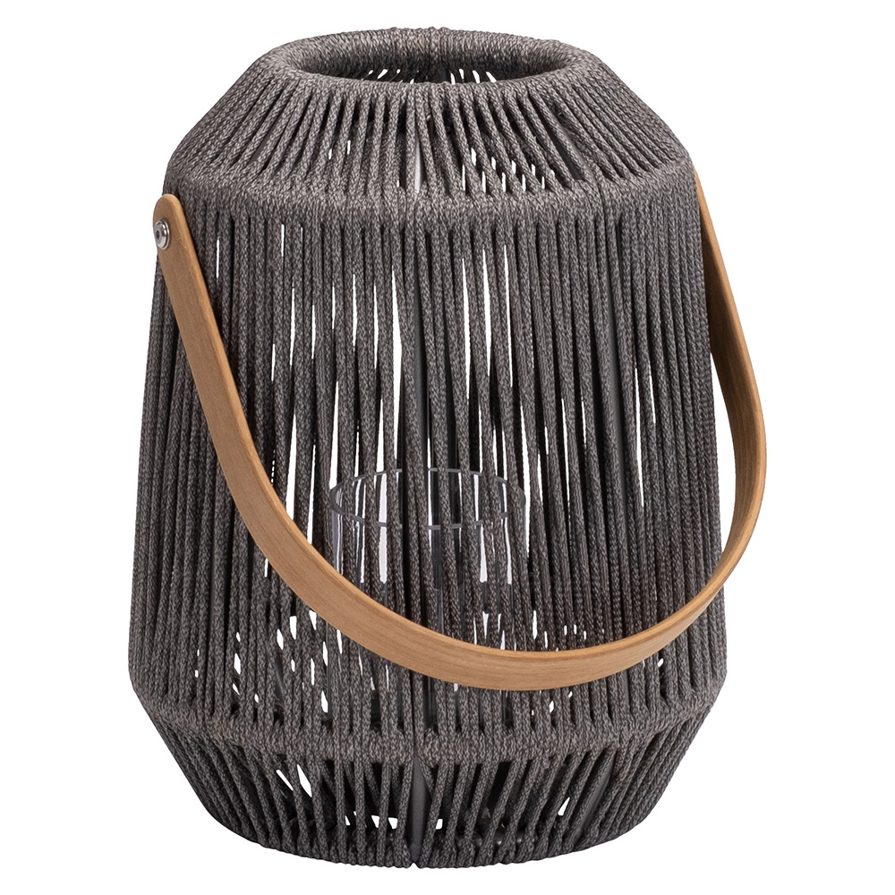 Stern Laterne Nele Ø 30 cm Höhe 39 cm Aluminium anthrazit Kordel hellgrau