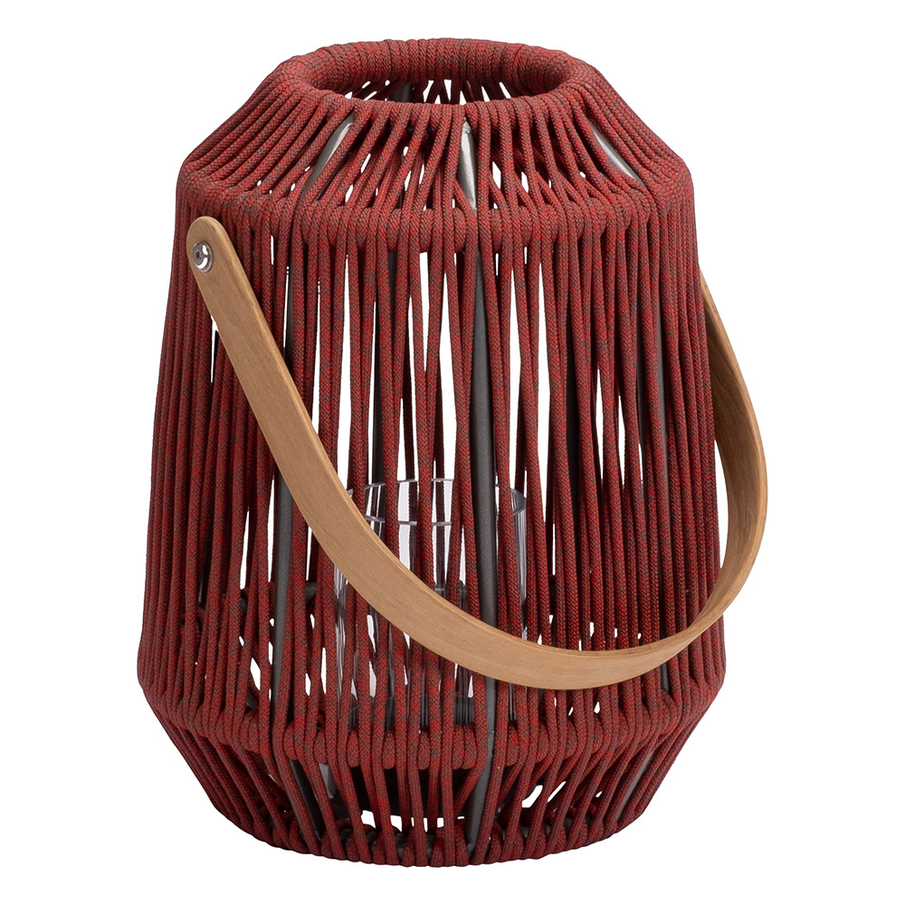 Stern Laterne Nele Ø 30 cm Höhe 39 cm Aluminium anthrazit Kordel rot